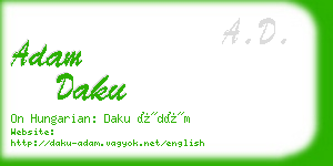 adam daku business card